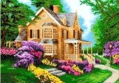 схема "домик в цветущем саду" г-6021