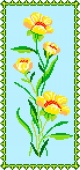 канва с рисунком "желтые анемоны" к-1003