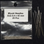 игла для бисера miyuki needles 0,4х 42мм